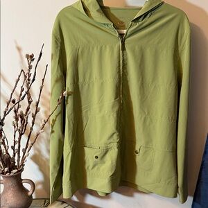 Light Olive Hooded Utility Jacket with Front Pockets
